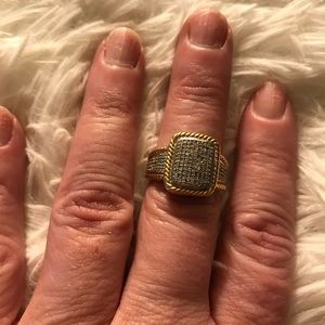 Silver and gold ring